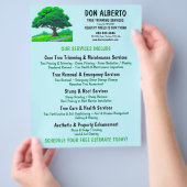 Eikenboomlogo | Aangepaste boomverzorgingsdienst Flyer (Hand)