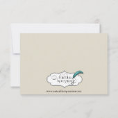 Eikenboomplantage in Groene Huwelijksreceptie Kaart (Achterkant)