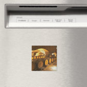 eikenborstels in de kelder bij Domaine Comte Magneet (Insitu (Vaatwasser))