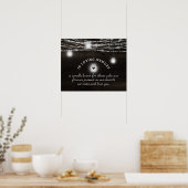 Eikenhouten bord met de tekst "In Loving Memory" v Poster (Keuken)