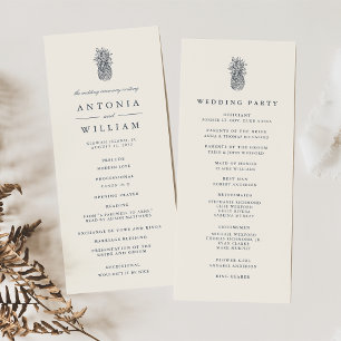 Eiland  ananas bruiloft ceremonie programma