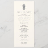 Eiland  ananas bruiloft ceremonie programma (Achterkant)