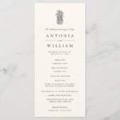 Eiland  ananas bruiloft ceremonie programma (Voorkant)