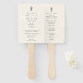 Eiland ananas bruiloft ceremonie programma handwaaier (Voorkant en achterkant)