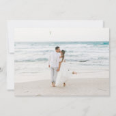 Eiland ananas bruiloft foto bedankkaart (Achterkant)