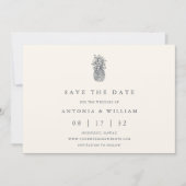 Eiland ananas foto bruiloft save the date (Voorkant)