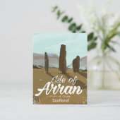 eiland Arran vintage-poster Briefkaart (Staand voorkant)