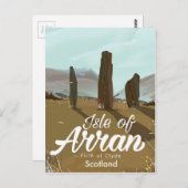 eiland Arran vintage-poster Briefkaart (Voorkant / Achterkant)