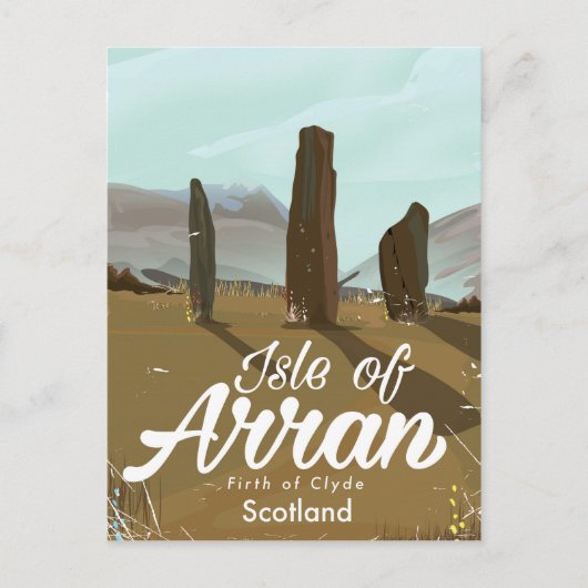 eiland Arran vintage-poster Briefkaart (Voorkant)