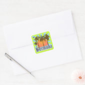 eiland Bermuda Souvenirs Vierkante Sticker (Envelop)