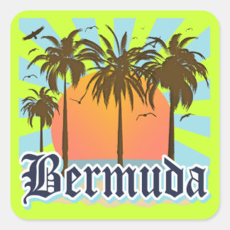eiland Bermuda Souvenirs Vierkante Sticker