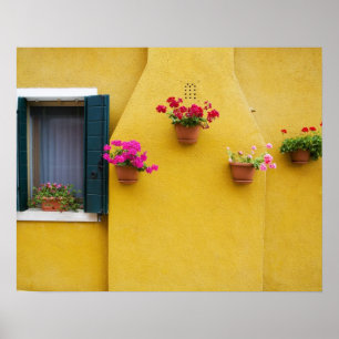 Eiland Burano, Burano, Italië. Kleurrijk Burano 3 Poster