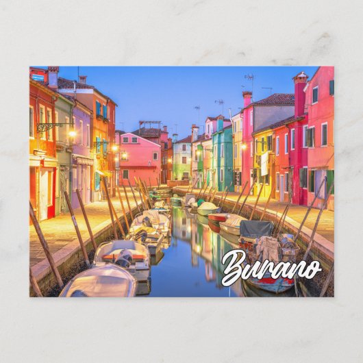 Eiland Burano, Italië Briefkaart (Voorkant)