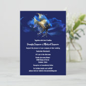 Eiland chic | blauw goud angel rif vis 3D chic Kaart (Staand voorkant)