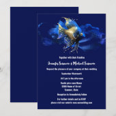 Eiland chic | blauw goud angel rif vis 3D chic Kaart (Voorkant / Achterkant)