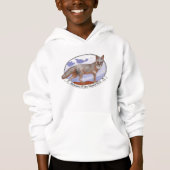 Eiland Fox logo Kinder Classic Hoodie Wit of Grijs (Voorkant)