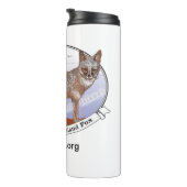 Eiland Fox Logo Witte Thermische Tumbler Thermosbeker (Geroteerd rechts)