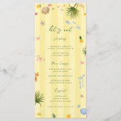 Eiland Gele Bruiloft Menu (Voorkant)