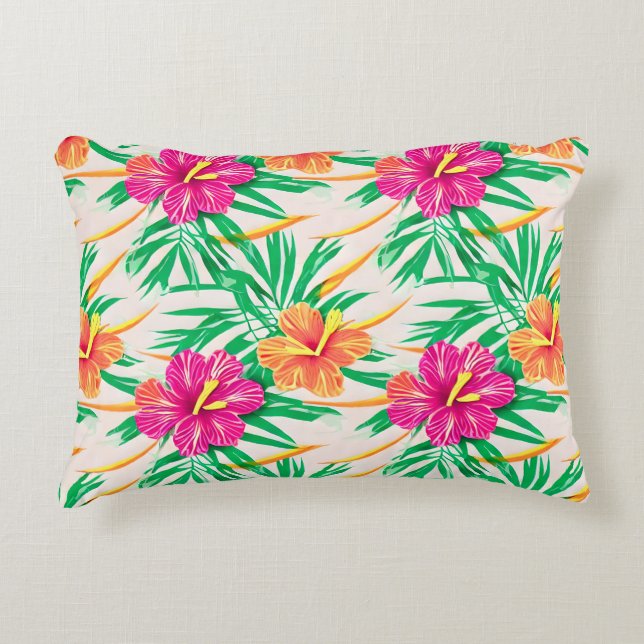 Eiland Hibiscus Accent Kussen (Voorkant)