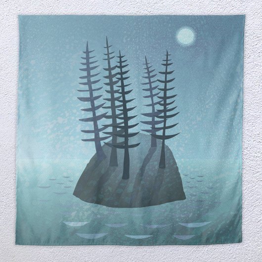 Eiland in de Oceaan Wandkleed