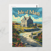 eiland Man Briefkaart (Voorkant / Achterkant)