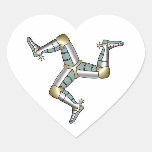 eiland Man Hart Sticker (Voorkant)