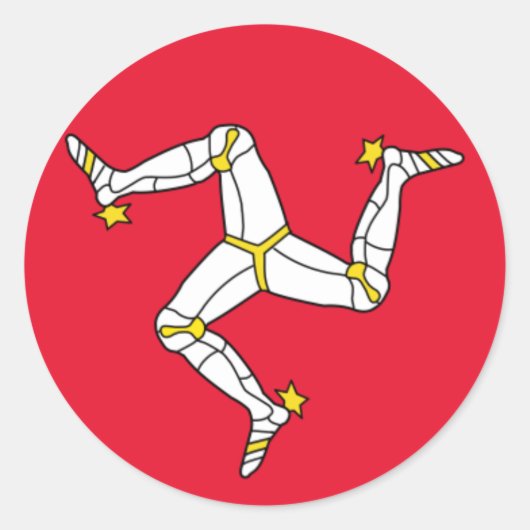 eiland man ronde sticker (Voorkant)