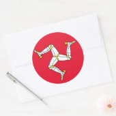 eiland man ronde sticker (Envelop)