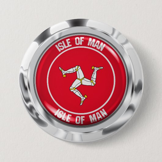eiland Man Round Emblem Ronde Button 7,6 Cm (Voorkant)