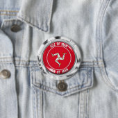 eiland Man Round Emblem Ronde Button 7,6 Cm (In situ)