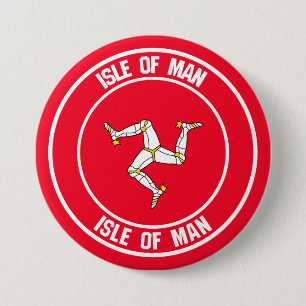eiland Man Round Emblem Ronde Button 7,6 Cm