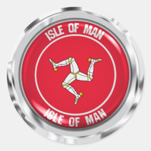 eiland Man Round Emblem Ronde Sticker