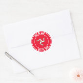 eiland Man Round Emblem Ronde Sticker (Envelop)