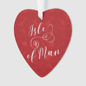 eiland Man Vlag Heart, Manx Ornament (voorkant)