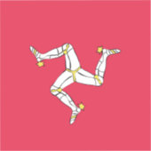 eiland Man-vlagemblem Sticker (Voorkant)