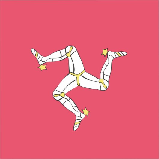 eiland Man-vlagemblem Sticker (Voorkant)