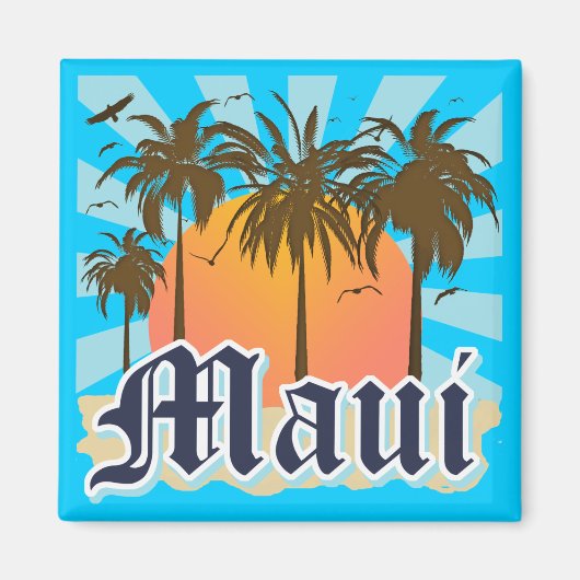 eiland Maui Hawaii Souvenir Magneet (Voorkant)