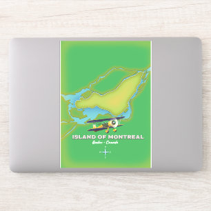 Eiland Montreal Canada kaart Sticker