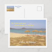 EILAND NAXOS GRIEKENLAND/BEACH BRIEFKAART (Voorkant / Achterkant)