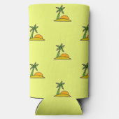 Eiland palmbomen en zon op geel (Achterkant)