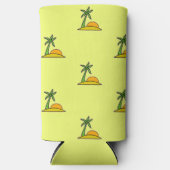 Eiland palmbomen en zon op geel (Voorkant)