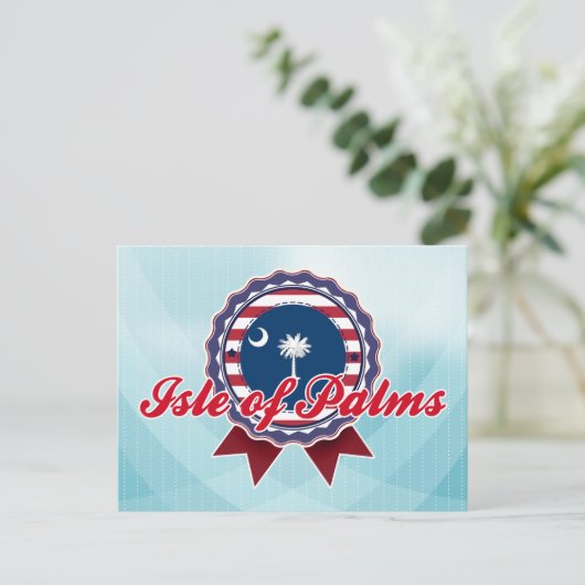 eiland Palms, SC Briefkaart (Staand voorkant)