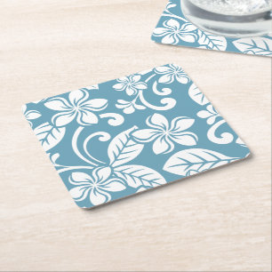EILAND PLUMERIA (LEI BLAUW) Papieren Onderzetter