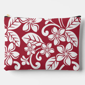 EILAND PLUMERIA PATROON IN KARDINAAL ROOD ETUI