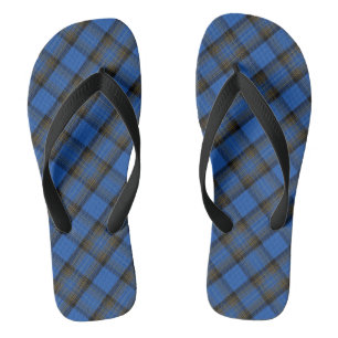 Eiland Skye Blauwe Tartan Plaid Teenslippers