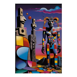 Eiland van de Paas Bunnyman - Ken Gage Art Perfect Poster