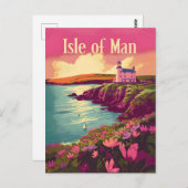 Eiland van Man  kunst Briefkaart (Voorkant / Achterkant)