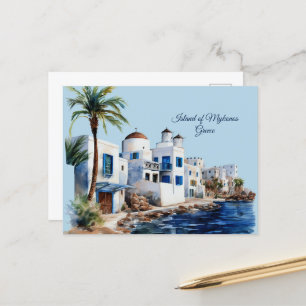 Eiland van Mykonos, Griekenland Briefkaart