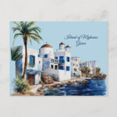 Eiland van Mykonos, Griekenland Briefkaart (Voorkant)