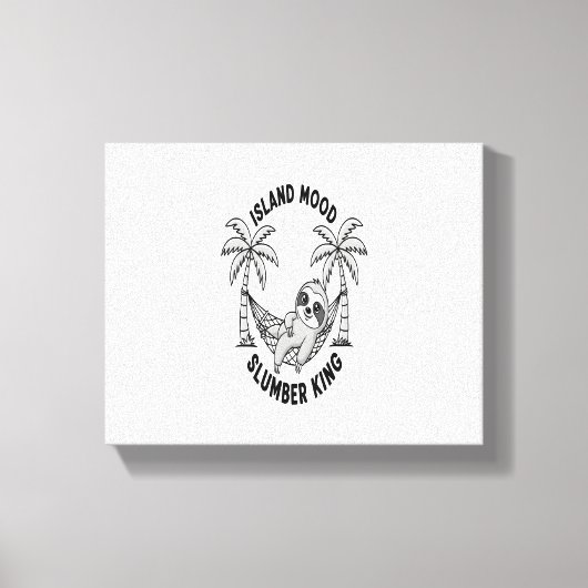 eiland van Sloth Canvas Afdruk (Voorkant)